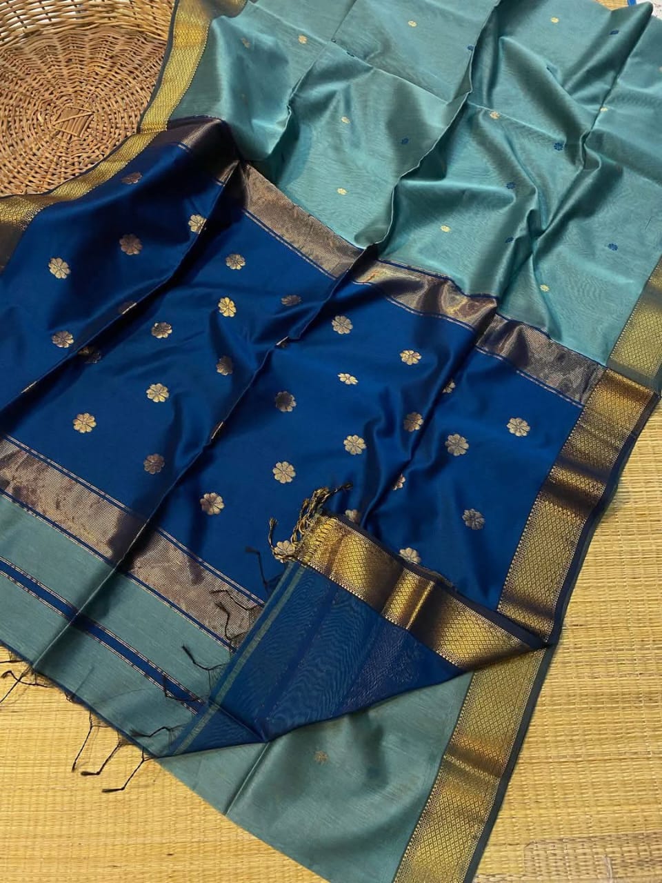 Pure silk linen fancy sarees