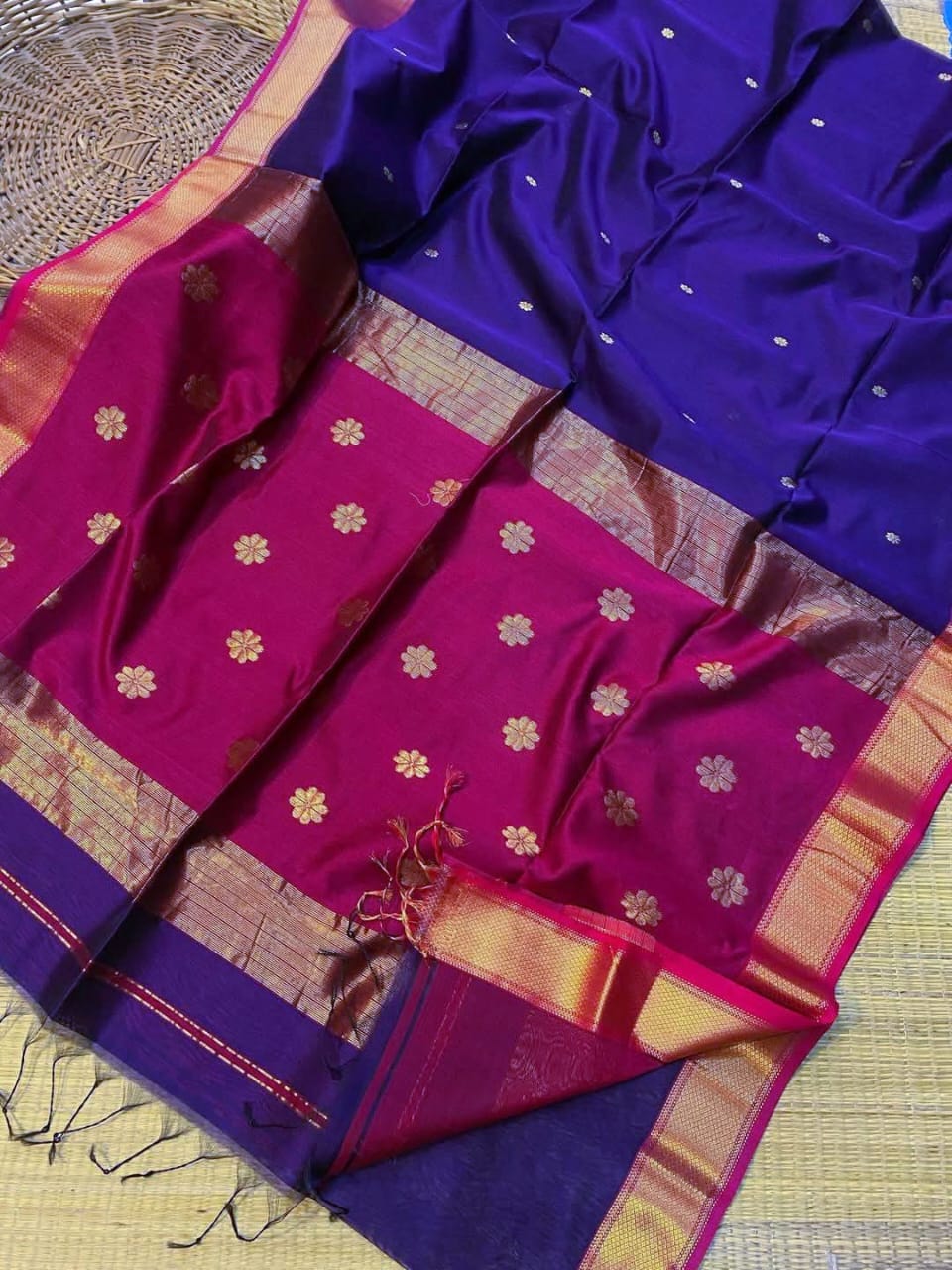 Pure silk linen fancy sarees
