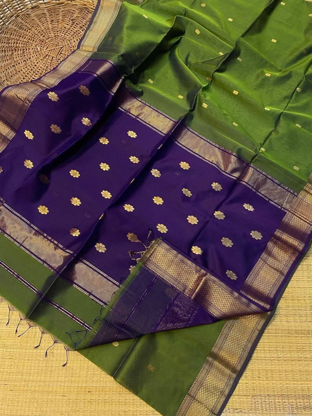 Pure silk linen fancy sarees