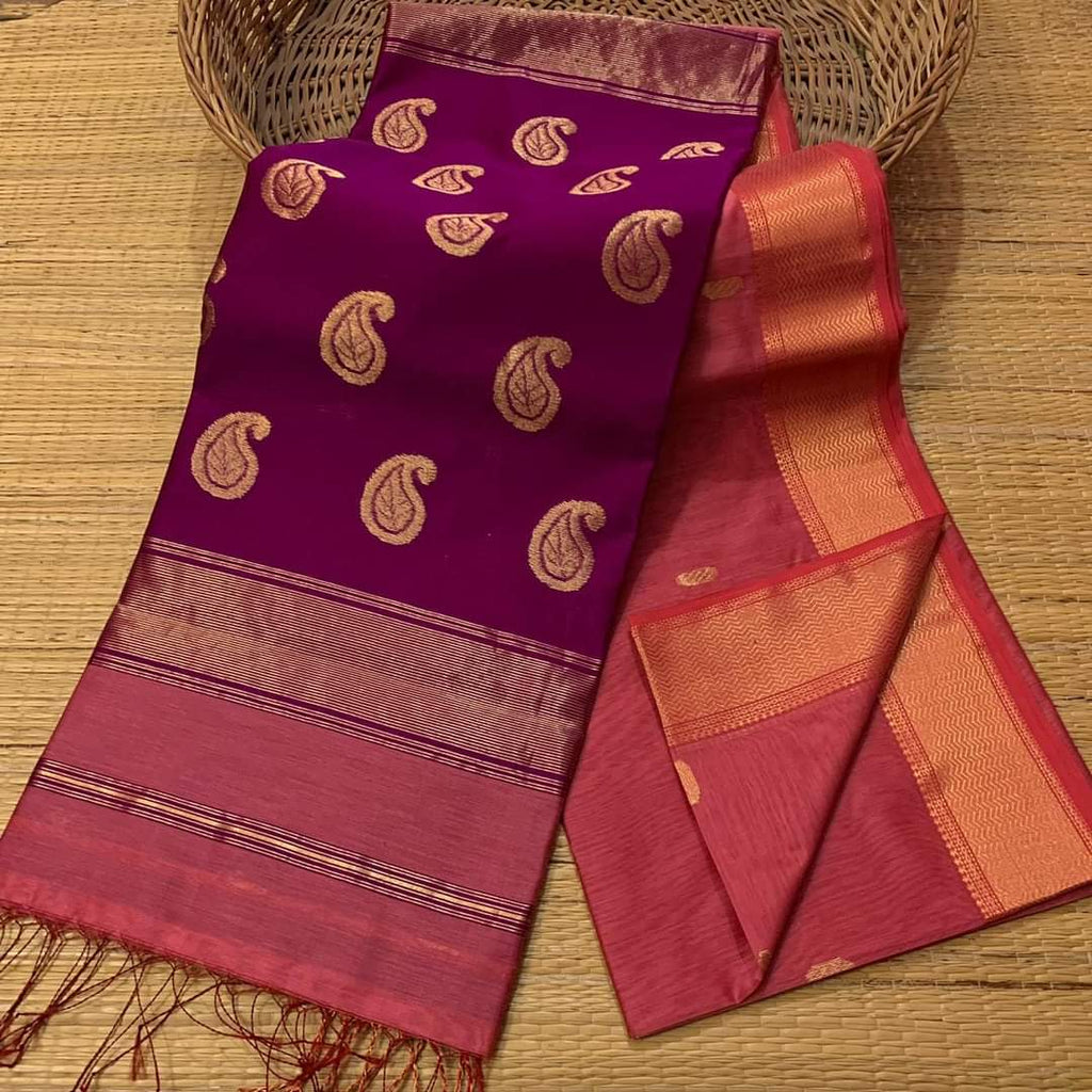Pure silk linen fancy sarees