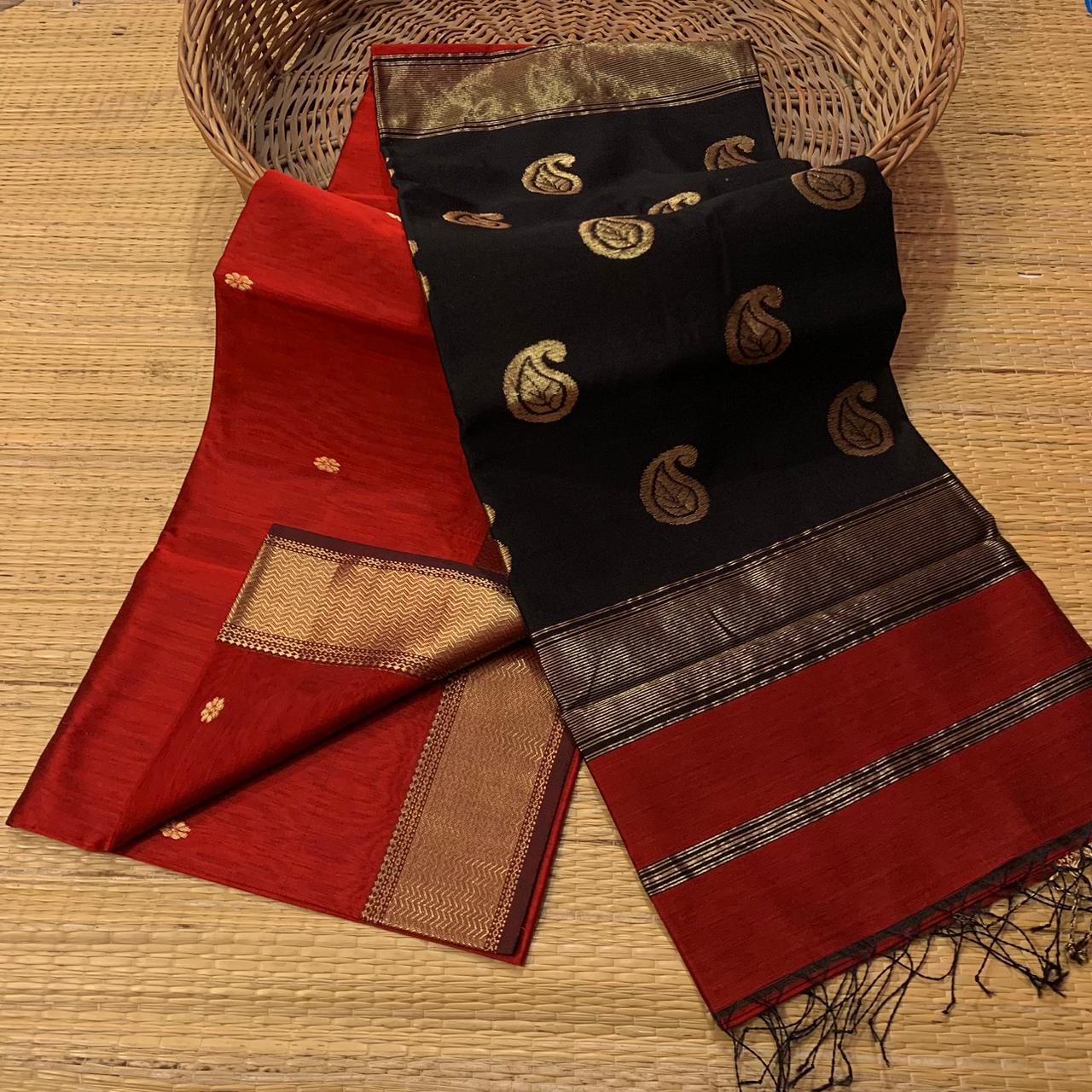 Pure silk linen fancy sarees