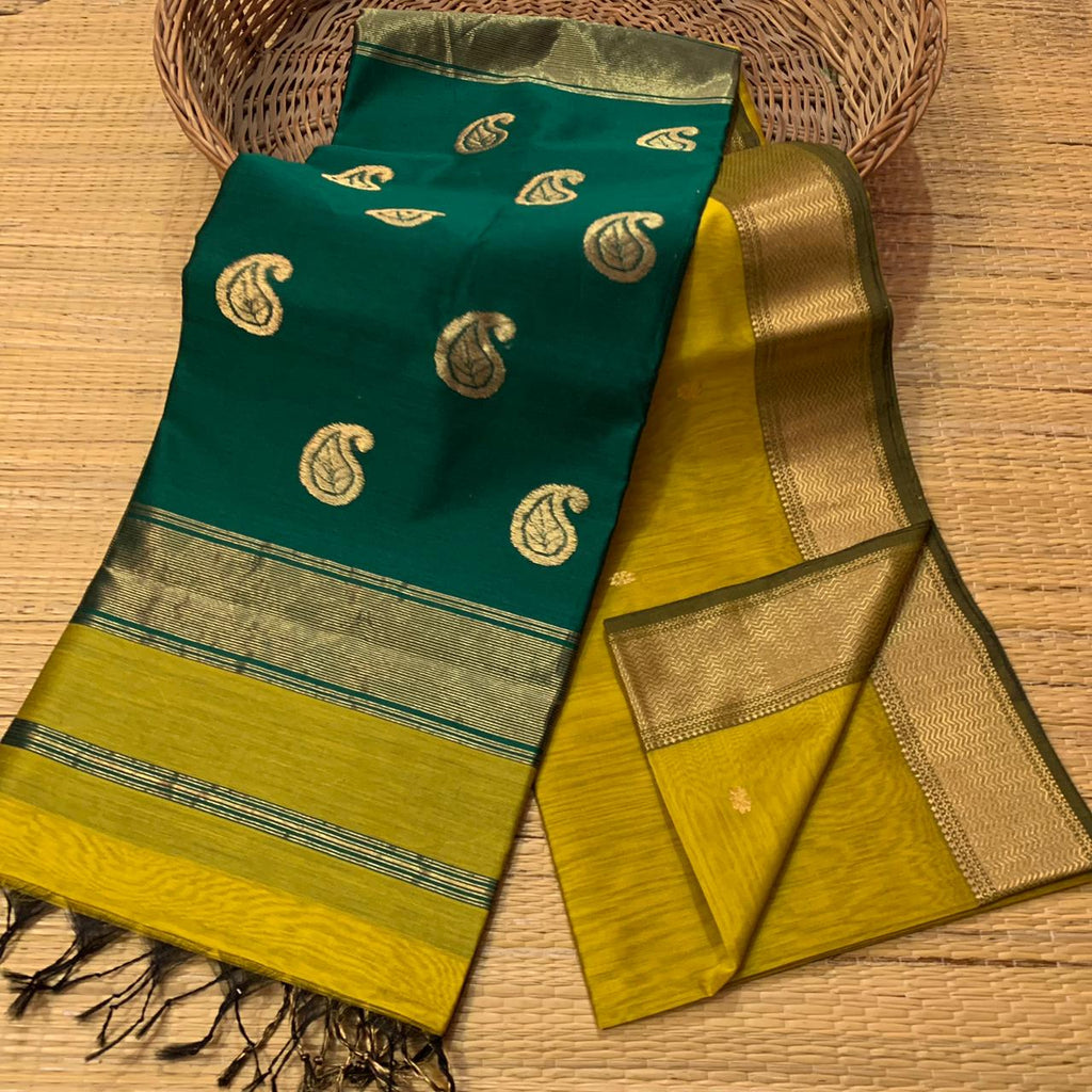 Pure silk linen fancy sarees