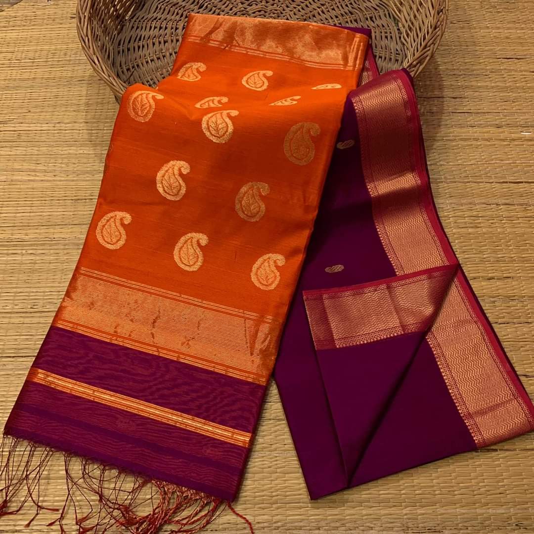 Pure silk linen fancy sarees