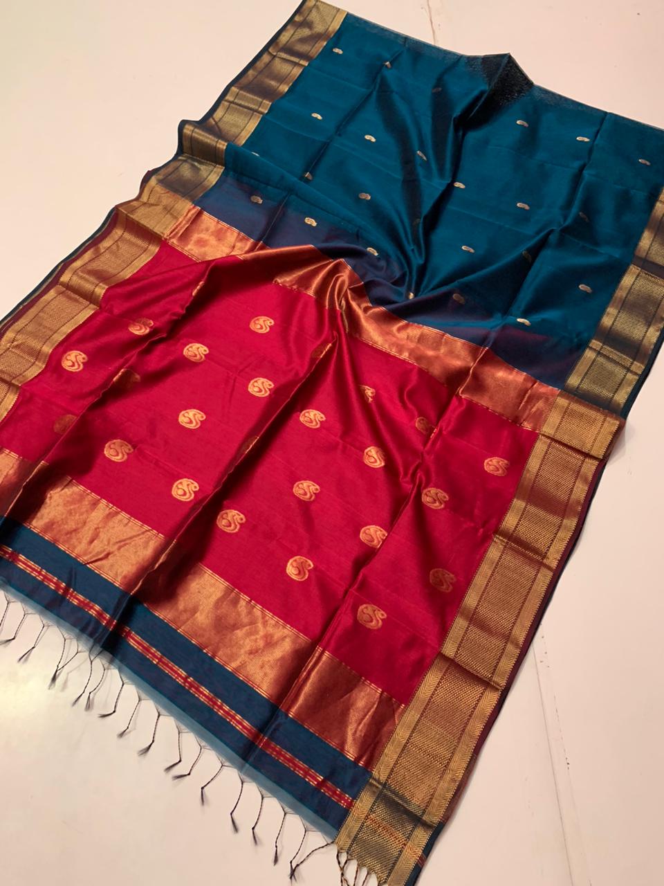 Pure silk linen fancy sarees