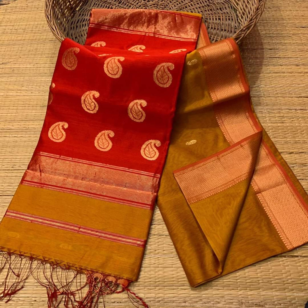 Pure silk linen fancy sarees