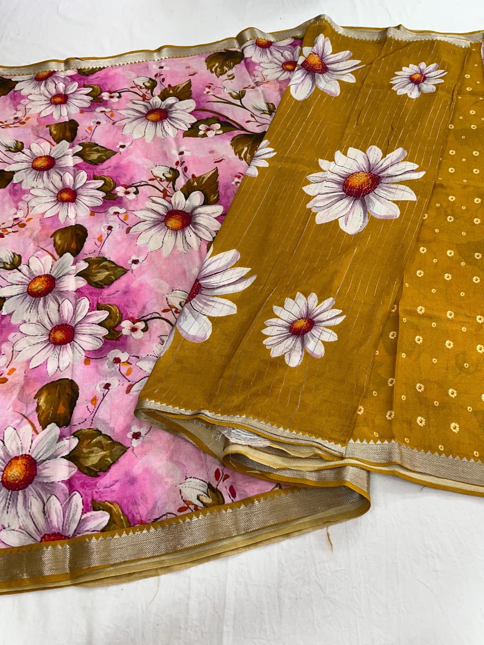 Mangalagiri Pattu Pure Digital Printing Sarees