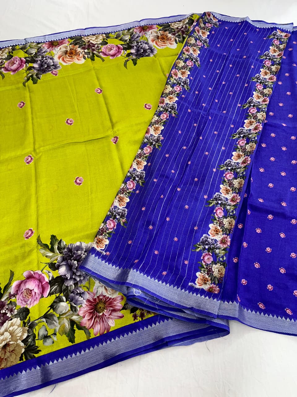 Mangalagiri Pattu Pure Digital Printing Sarees