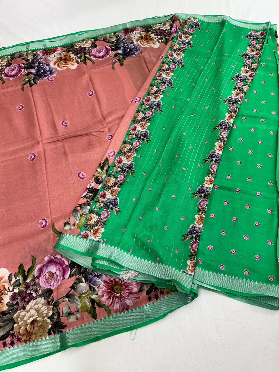 Mangalagiri Pattu Pure Digital Printing Sarees