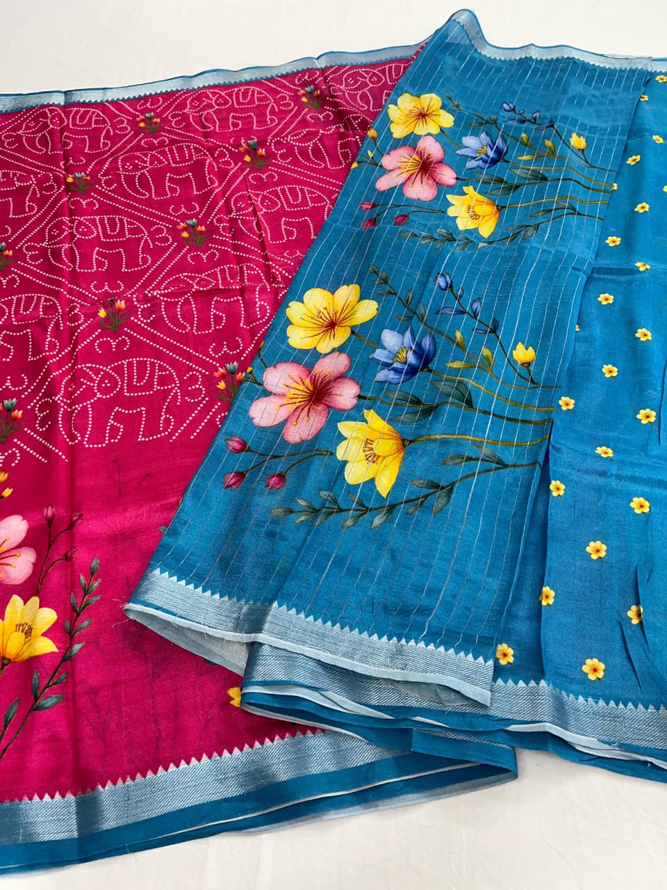 Mangalagiri Pattu Pure Digital Printing Sarees