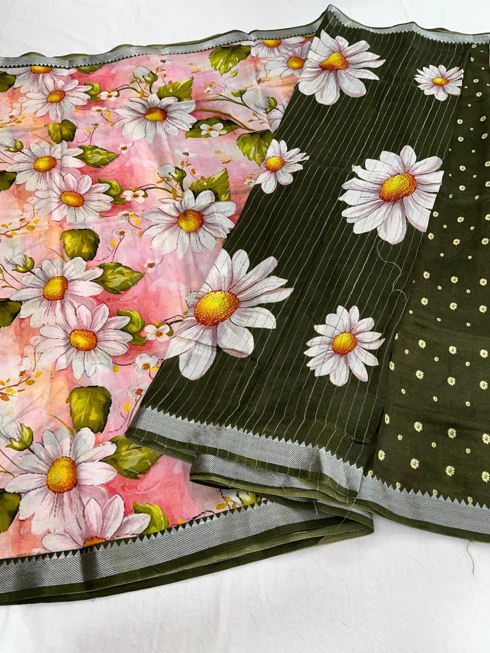 Mangalagiri Pattu Pure Digital Printing Sarees