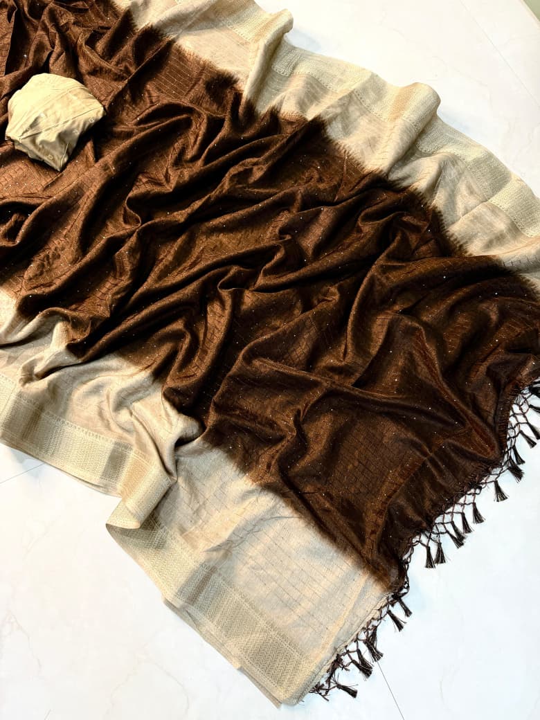 Dola silk sequence Saree