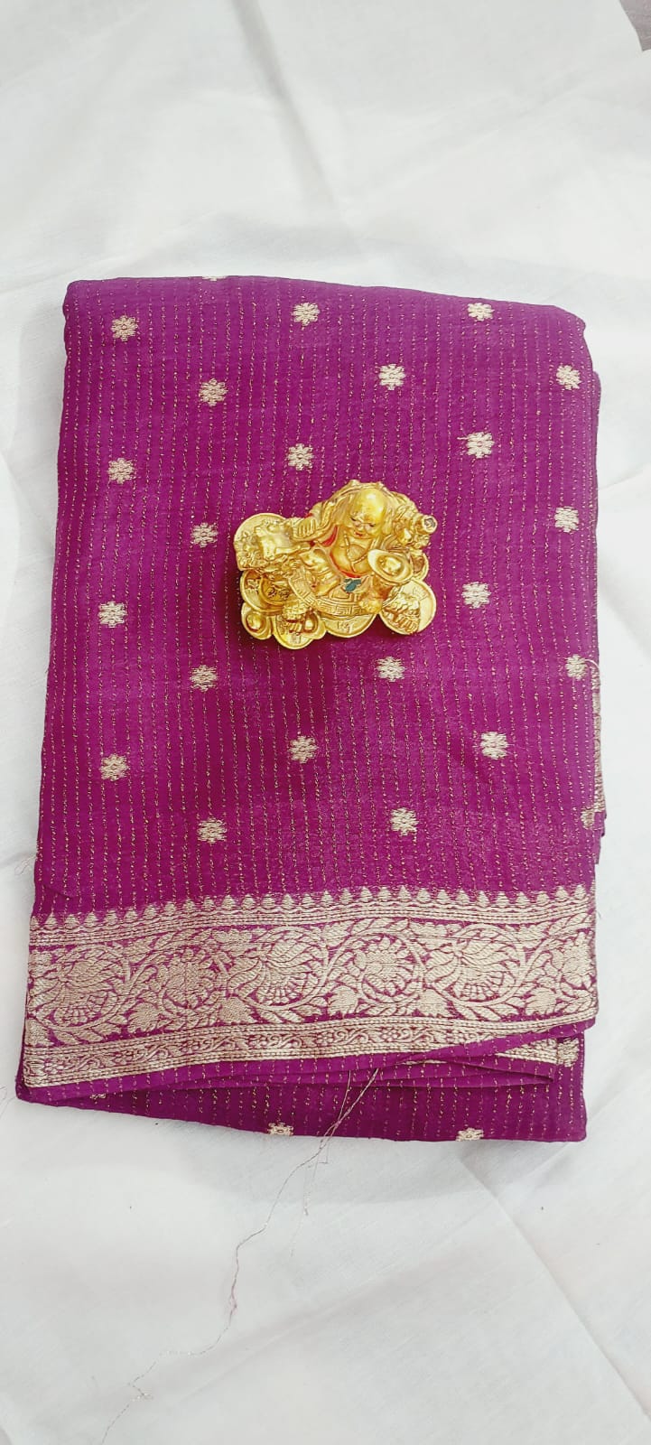 Pure Russian Georgette Saree