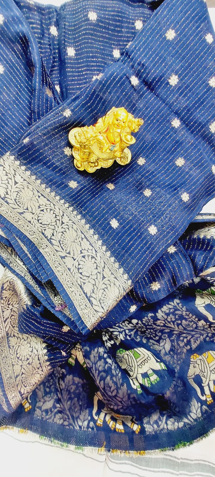 Pure Russian Georgette Saree