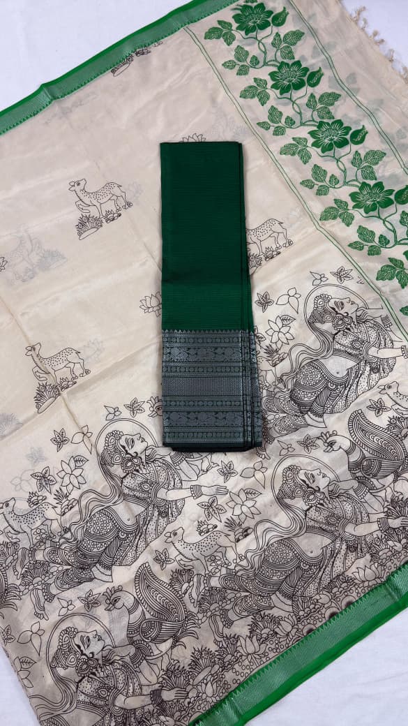 Mangalagiri Pattu Unstitched Suits