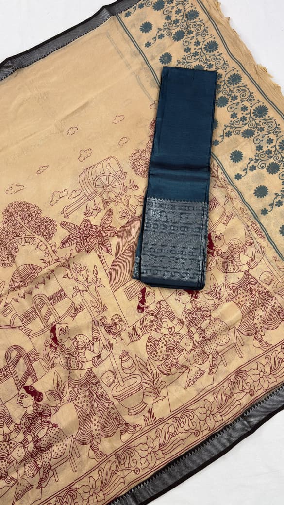 Mangalagiri Pattu Unstitched Suits