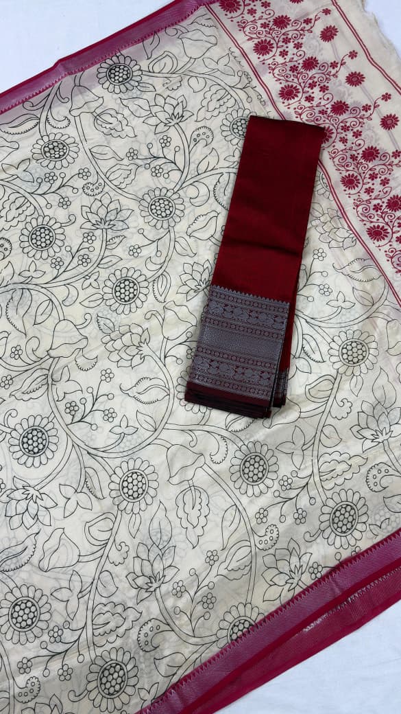Mangalagiri Pattu Unstitched Suits