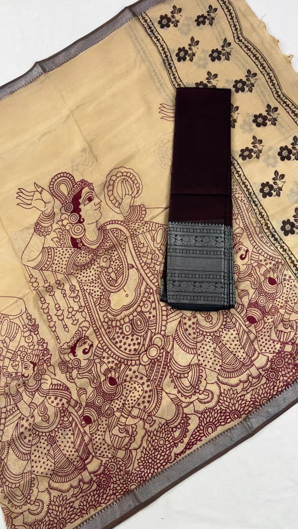Mangalagiri Pattu Unstitched Suits