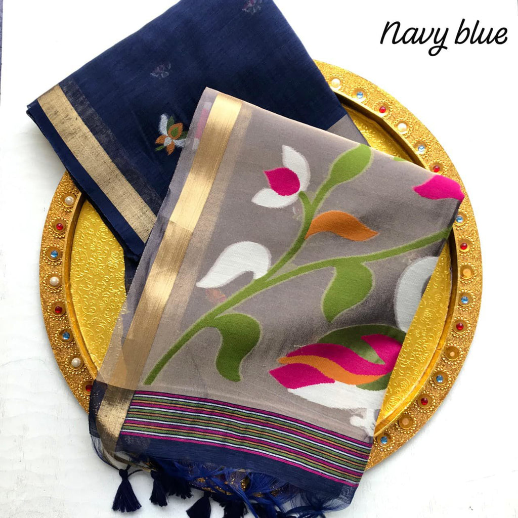Muslin linen jamdani Sarees