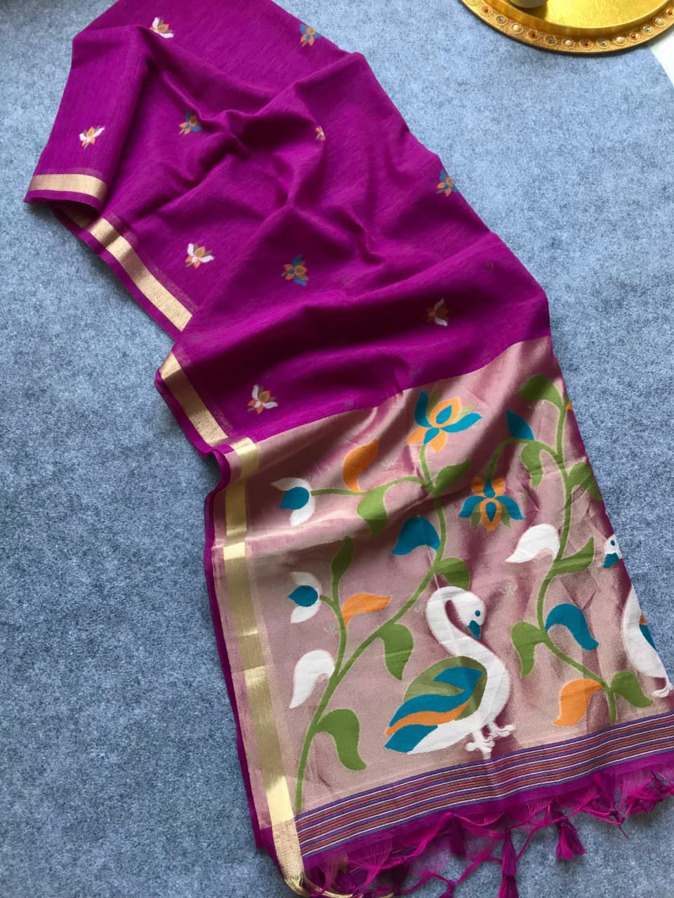 Muslin linen jamdani Sarees