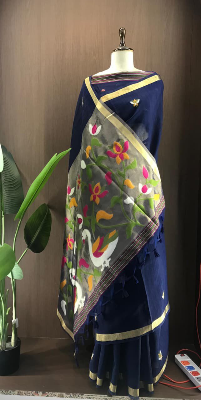 Muslin linen jamdani Sarees