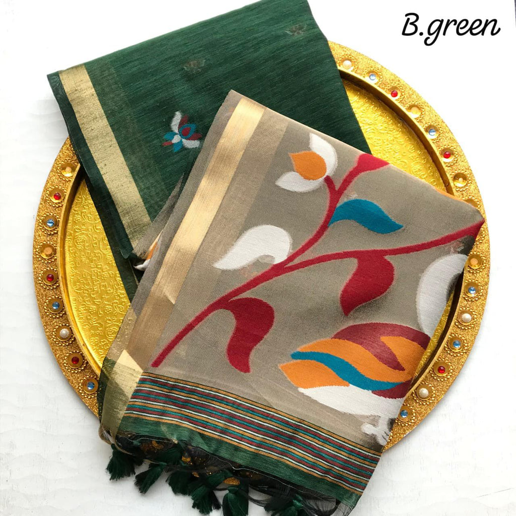 Muslin linen jamdani Sarees
