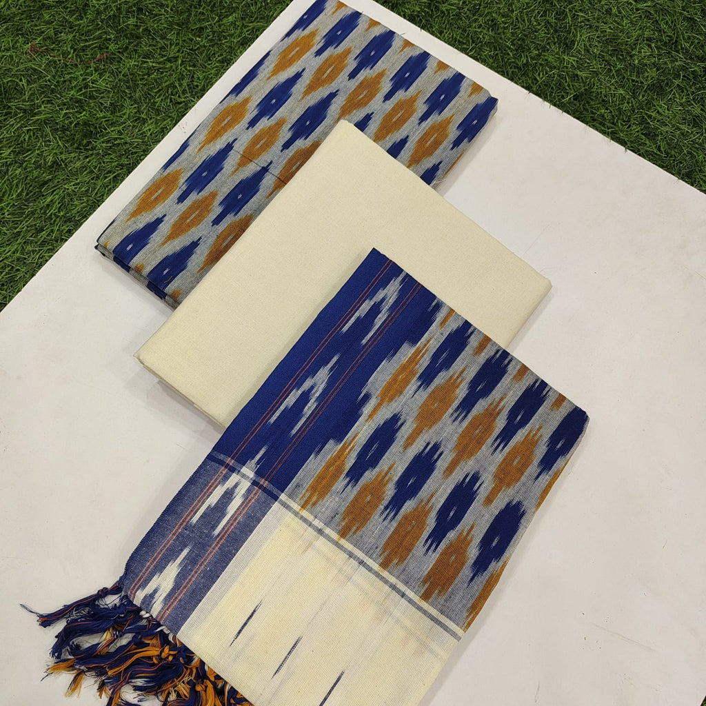 Ikkat 3pc Unstitched Suits