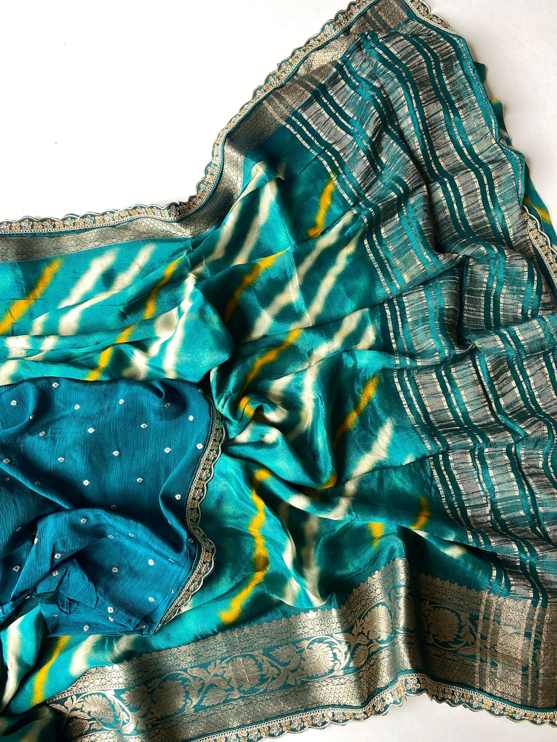 Pure Chinon Chiffon Sarees