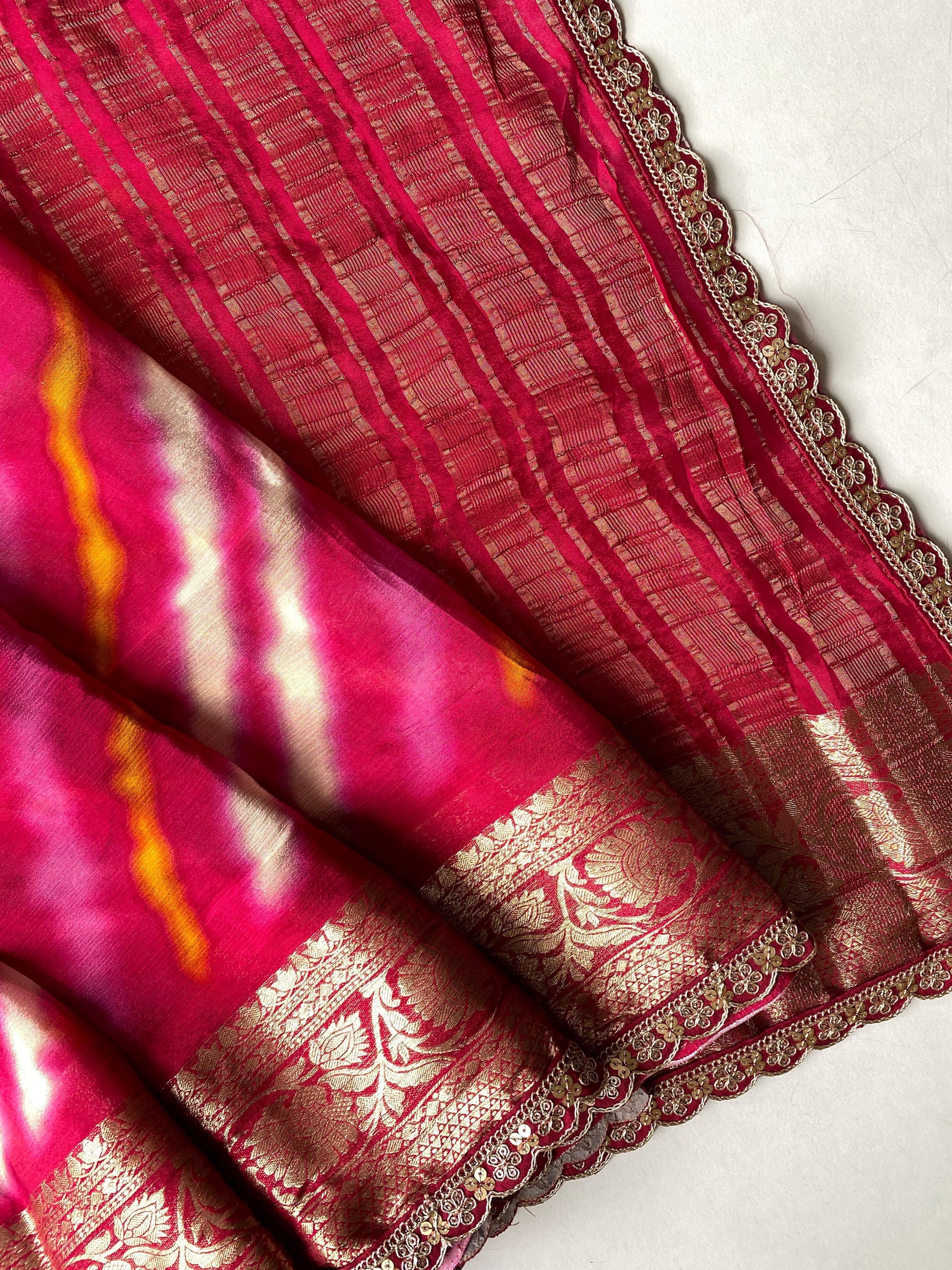Pure Chinon Chiffon Sarees