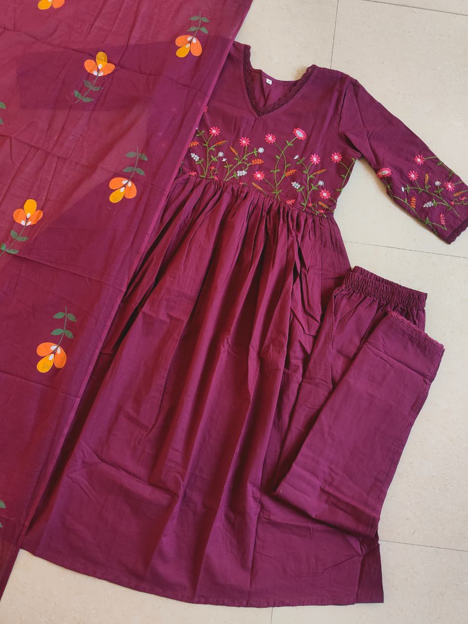 Jaipuri cotton 3pc suit