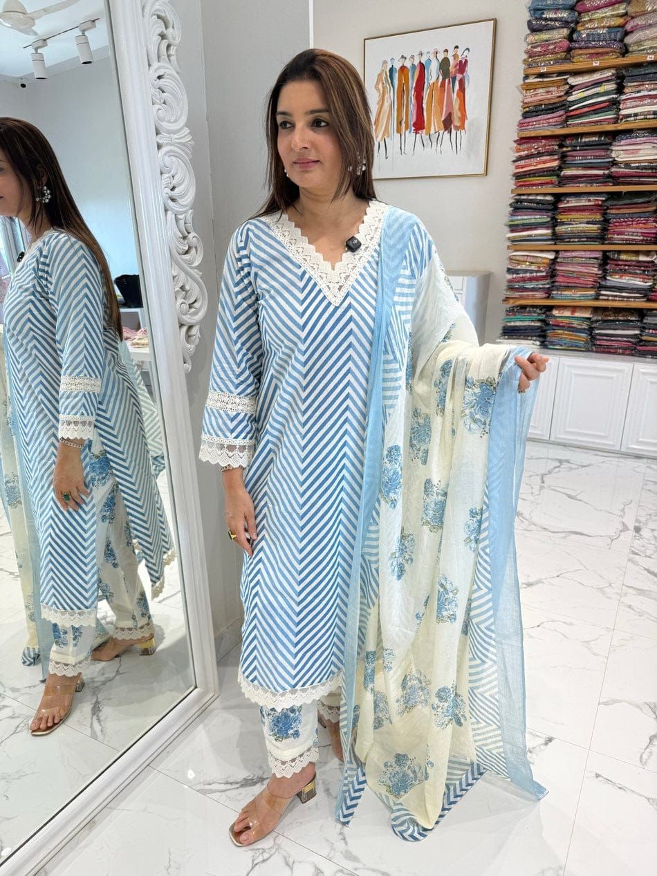 Pure Jaipuri cotton readymade suit