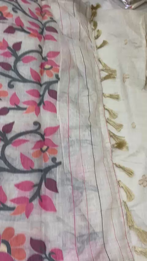 New cotton silk saree Ak- 451 kashmiri cotton.